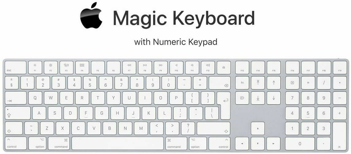 Apple Magic Keyboard z polem numerycznym
