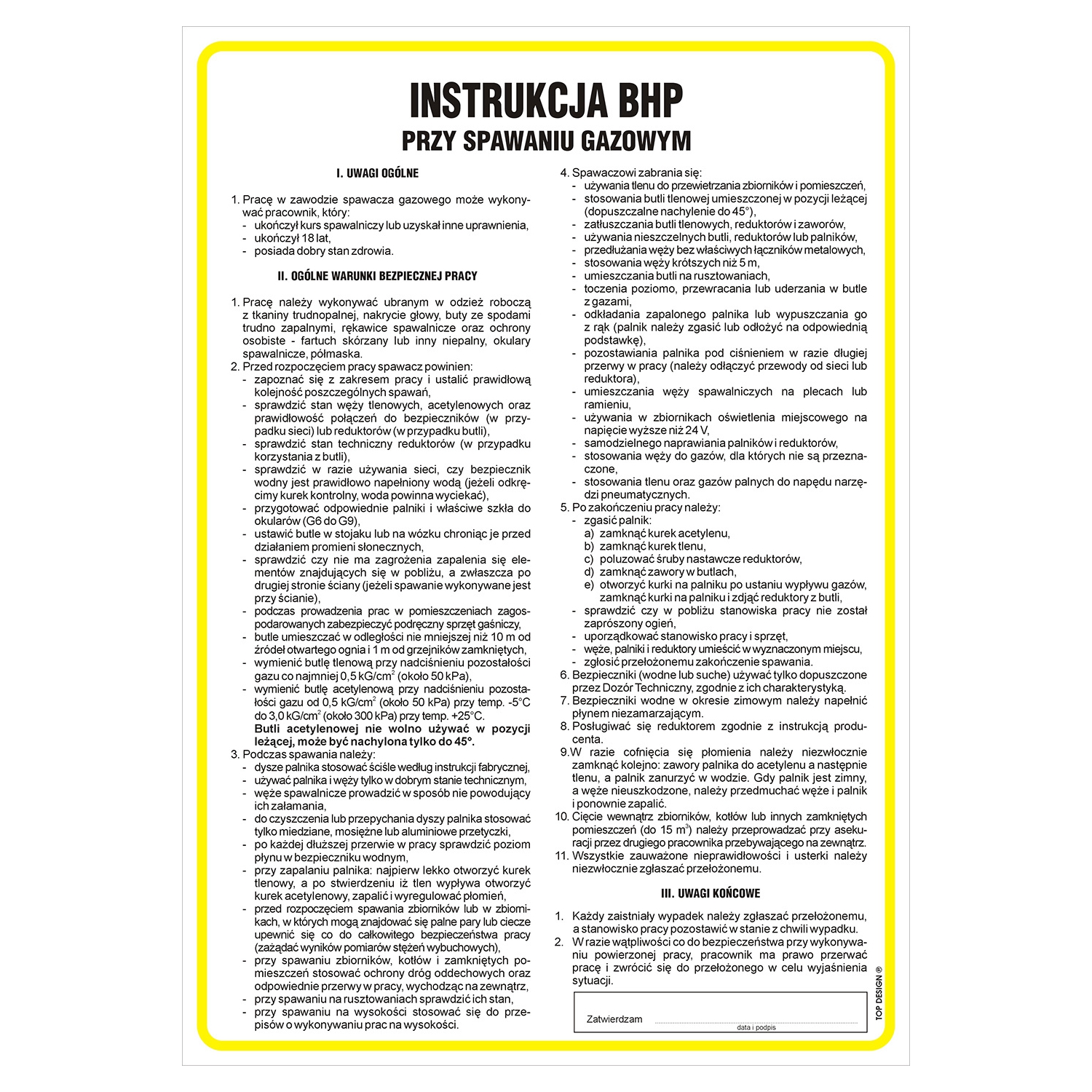 Instrukcja bhp Instrukcja bhp