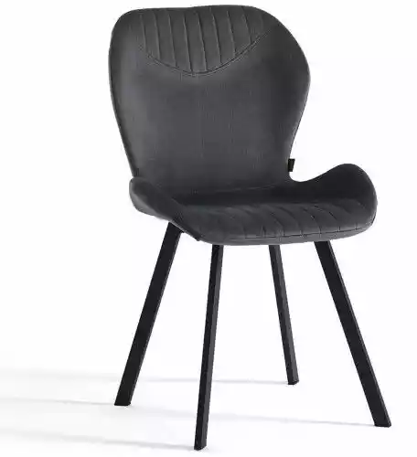 Krzesła tapicerowane szary welur DC-6350