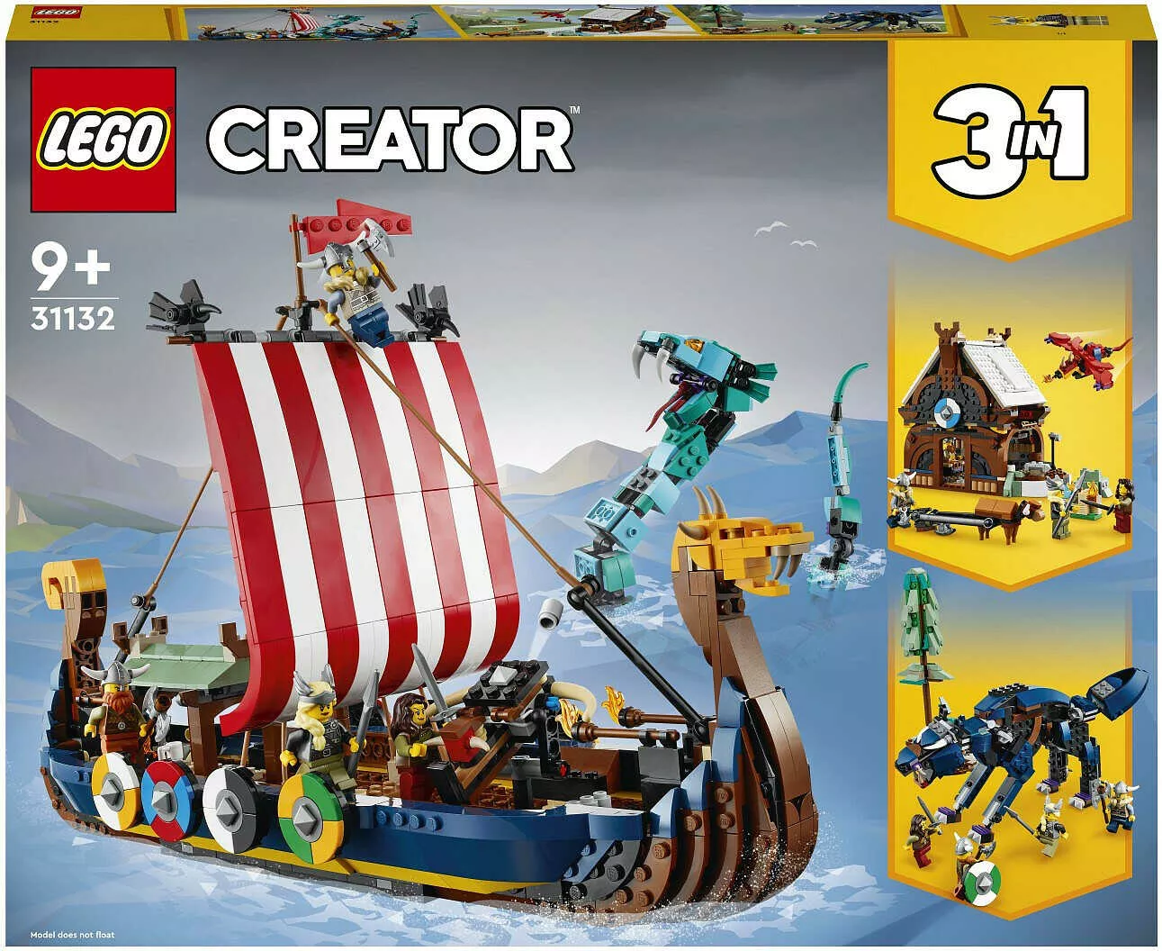 Lego Creator 31132 - statek wikingów i wąż z Midgardu