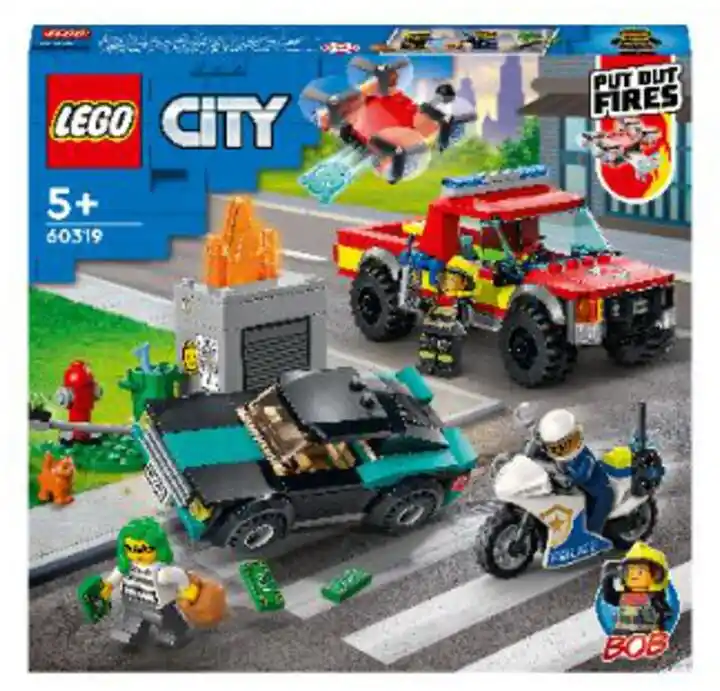 Lego City 60319 - akcja strażacka i policyjny pościg