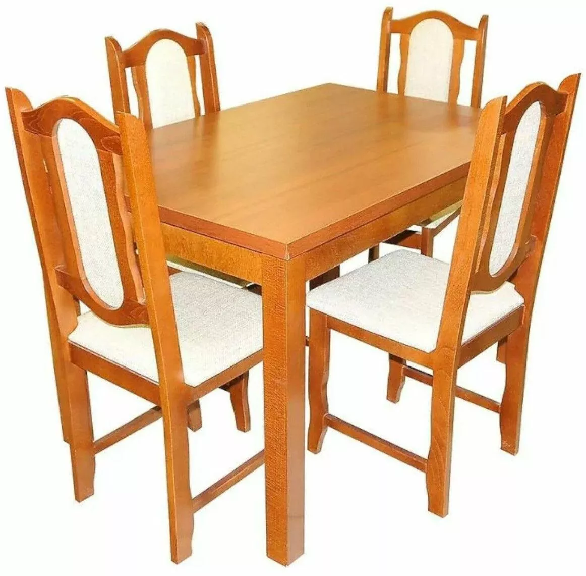 Stół z krzesłami orzech